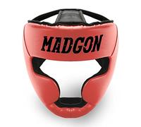 MADGON Casco de Boxeo con Increíble Protección de Impactos - Protector de Cabeza Boxeo Completo - Visión Ideal y Mínima Sudoración - Artes Marciales, MMA, Kick Boxing, Sparring - Incluye Bolsa