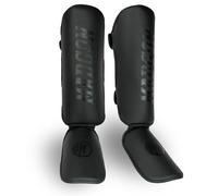 MADGON Espinilleras Kick Boxing Ajuste y Acolchado Ideal - Protección de Espinillas Baja Transpiración - Espinilleras Muay Thai - Protectores de Piernas para Artes Marciales - Incluye Funda