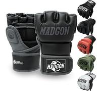 MADGON Guantes MMA con Acolchado Profesional - Guantes de Boxeo con Gran Estabilidad de Muñeca - Guantillas MMA Duraderas para Artes Marciales, Boxeo, Kickboxing, Sparring - Incluye Bolsa