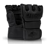 MADGON Guantes MMA con Acolchado Profesional - Guantes de Boxeo con Gran Estabilidad de Muñeca - Guantillas MMA Duraderas para Artes Marciales, Boxeo, Kickboxing, Sparring - Incluye Bolsa