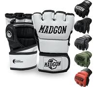 MADGON Guantes MMA con Acolchado Profesional - Guantes de Boxeo con Gran Estabilidad de Muñeca - Guantillas MMA Duraderas para Artes Marciales, Boxeo, Kickboxing, Sparring - Incluye Bolsa