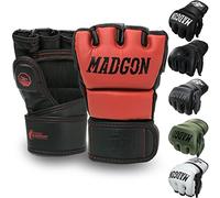 MADGON Guantes MMA con Acolchado Profesional - Guantes de Boxeo con Gran Estabilidad de Muñeca - Guantillas MMA Duraderas para Artes Marciales, Boxeo, Kickboxing, Sparring - Incluye Bolsa