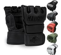 MADGON Guantes MMA con Acolchado Profesional - Guantes de Boxeo con Gran Estabilidad de Muñeca - Guantillas MMA Duraderas para Artes Marciales, Boxeo, Kickboxing, Sparring - Incluye Bolsa