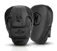 MADGON Manoplas de Boxeo y Artes Marciales con Acolchado de Ideal para Absorción Óptima de Impactos - Guantes de Boxeo para Artes Marciales, Kick Boxing, Boxeo en Casa - 1 Par - Bolsa Incluida