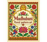 Madhubani floral pattern art (Madhubani coloring art)