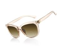 Madison Avenue Gafas de sol de lectura bifocales para mujer, protección UV400, gafas de sol para exteriores, con decoración de metal, gafas de sol para lector, marrón, 42