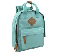 MADISON & DAKOTA Mini mochila de lona para uso diario y día en bloques de color sólido, Verde, S, Viajar