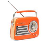 Madison - FREESOUND-VR40OR - Radio Vintage 30W a batería Larga - Bluetooth, USB & FM - Naranja - Vintage, Nostalgia, Retro
