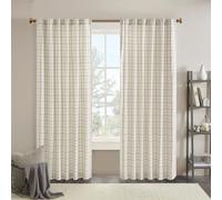 Madison Park Anaheim - Cortina a Cuadros para Ventana, Forro Polar con Aislamiento térmico, decoración de Sala de Estar, Cortina de Bloqueo de luz para Dormitorio, Paquete de 1 Panel, 50 x 108