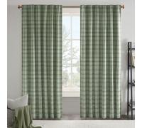 Madison Park Anaheim - Cortina a Cuadros para Ventana, Forro Polar con Aislamiento térmico, decoración de Sala de Estar, Cortina de Bloqueo de luz para Dormitorio, Paquete de 1 Panel, Bolsillo para