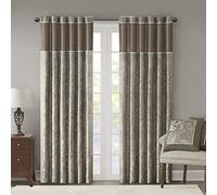 Madison Park Aubrey 2 cortinas de seda sintética con estampado de cachemira, jacquard, para salón, cocina, oscurecimiento de habitación, cortina de ventana para dormitorio y dormitorio, 2 unidades, 50
