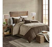 Madison Park Boone - Juego de edredón de 7 Piezas, Color marrón