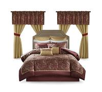 Madison Park Brystol - 24 Piezas de habitación en Bolsa, Color Rojo