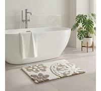 Madison Park Casablanca - Alfombra de baño 100% algodón, Lujosa, con patrón Floral, patrón Floral, Absorbente, de Secado rápido, diseño de SPA, decoración de Ducha, Rectangular, 20 x 30 Pulgadas
