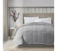 Madison Park Coleman - Manta Reversible acogedora de Felpa de Lujo para Todas Las Estaciones, para Cama, sofá y sofá, tamaño King (108 x 90 Pulgadas), Color Gris