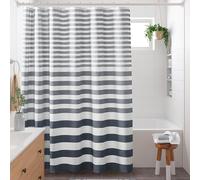 Madison Park Cortina de Ducha de Tejido gofre para baño, 3M Scotchgard, gestión de la Humedad, Cortinas de Ducha Modernas de Calidad de SPA para baño, estándar: 72 x 72 Pulgadas, Azul Degradado