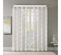 Madison Park Eden Calado Burnout Sheer Panel Blanco 84 Panel
