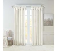 Madison Park Emilia - 1 par de Cortinas de Seda sintética con Forro de privacidad, Parte Superior con pestañas giratorias, Cortina de Ventana para Sala de Estar, Dormitorio, 84 Pulgadas de Largo x 50