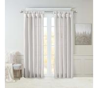 Madison Park Emilia - Cortina de Seda sintética con Forro de privacidad, para Sala de Estar, Dormitorio y Dormitorio, 50 x 108, Color Plateado