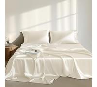 Madison Park Essentials Sábanas de satén tamaño Queen, lujosas sábanas de satén Sedoso, Bolsillo elástico de 14 Pulgadas Que se Adapta a colchones de hasta 16 Pulgadas, sin Arrugas, Juego de sábanas