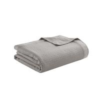 Madison Park Funda Ligera para Todas Las Estaciones para Cama, sofá y sofá, algodón, Gris, King (108 x 90 Pulgadas)
