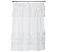 Madison Park Grace - Cortina de Ducha de Color Blanco (72 x 72 Pulgadas)