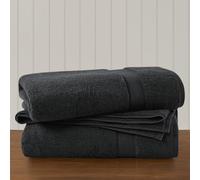 Madison Park Juego de 2 Toallas de baño de 800 g/m² de Gran tamaño, 86 x 173 cm, 100% algodón, Altamente absorbentes, Calidad de Hotel, SPA, para baño, Color Negro