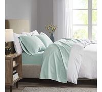 Madison Park Juego de Ropa de Cama Acogedor para Todas Las Estaciones, Funda de Almohada a Juego, poliéster, Espuma de mar, King