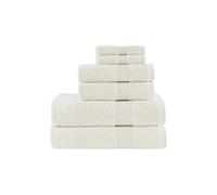 Madison Park Juego de toallas de baño 100% algodón orgánico, calidad de hotel y spa, altamente absorbente, secado rápido, incluye para ducha, lavado a mano y toalla facial, varios tamaños, color marfil