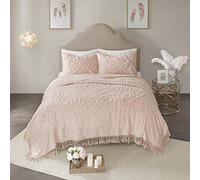 Madison Park Laetitia - Juego de Funda de Chenilla de algodón con Flecos y medallón (3 Piezas)