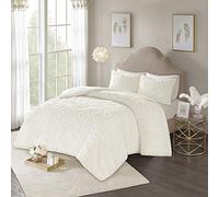 Madison Park Laetitia - Juego de Funda de edredón de 3 Piezas de Chenilla de algodón