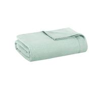Madison Park Manta acogedora 100% algodón Egipcio, Transpirable, de Punto de Primera Calidad, Ropa de Cama de Lujo Funda Ligera para Todas Las Estaciones sofá, Espuma de mar, Matrimonio