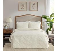 Madison Park Quebec - Colcha Acolchada de Esquina Dividida, diseño clásico Tradicional para Todas Las Estaciones, Ligero, Juego de Ropa de Cama, Fundas a Juego, tamaño King (79 x 81 Pulgadas + 24