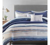 Madison Park Ropa de Cama Alternativa para Todas Las Estaciones, Fundas a Juego, Almohadas Decorativas, poliéster, Azul sirsaca California King