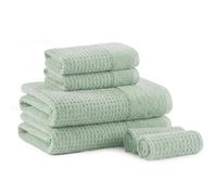 Madison Park SPA Waffle - Juego de Toallas lujosas de 100% algodón, Tejido gofre de Textura Premium, Altamente Absorbente, Secado rápido, Ropa de Lavado de Calidad de Hotel y SPA para baño, tamaños