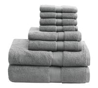 Madison Park Lujoso Juego de Toallas de baño de Lujo 100% algodón de 800 g/m, Gris, Multi-Sizes