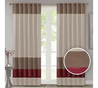 Madison Park Tradewinds Polyoni Pintuck - Panel de Cortina para Ventanas, Color Rojo, 127 x 213 cm