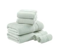 Madison Park Turkish 100% Cotton 600Gsm Luxury Premium Thick Soft Abosorbant baño turcas de 600 g/m², Algodón, Seafoam, Juego de 6 Toallas, 6