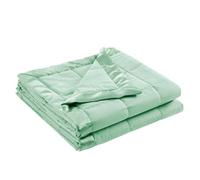 Madison Park Windom - Manta Alternativa de plumón 3M Scotchgard, Tratamiento de absorción de Humedad, Ligera y Suave para Todas Las Estaciones, Ribete Satinado, Espuma de mar King