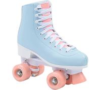 MADIVO Pastel - Patines clásicos retro para mujer, rodamientos ABEC-7, patines en línea, color azul y coral, tallas 35, 36, 37, 38, 39, 40, 43