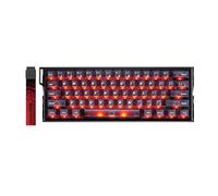 MADLIONS MAD Light 60HE - Teclado mecánico para juegos, 60% intercambiable en caliente, teclado de aluminio con cable, retroiluminación RGB para PC/portátil (negro)