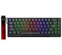 MADLIONS MAD68 HE - Teclado para juegos con interruptor magnético de disparo rápido, 65% RGB, efecto Hall de accionamiento ajustable, hiperrápido, tasa de sondeo 8K, teclas PBT, teclado mecánico de