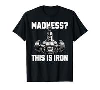 Madness This Is Iron Espartano Fitness Fuerza Gym Pesas Camiseta