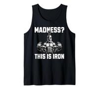 Madness This Is Iron Espartano Fitness Fuerza Gym Pesas Camiseta sin Mangas