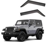 MadongJ Coche Deflectores de Viento para Jeep Wrangler MK3-JK 2007-2017(2Door), Deflectores de Aire de Ventanilla Deflectores de Viento Adhesivos Deflector