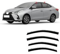 MadongJ Coche Deflectores de Viento para Toyota Vios MK3-XP150 2014-2021, Deflectores de Aire de Ventanilla Deflectores de Viento Adhesivos Deflector