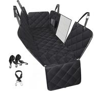 MadongJ Funda Coche Perro para Seat Alhambra 2 (II) 7N 2010-2015, Cubierta de Asiento para Mascota con Ventana de Malla Visible, Hamaca Viaje Mascotas,Black/A