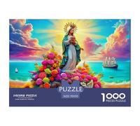 Madonna and Child with Angels and Roses Material Resistente Al Color Actividad Relajante, Reducir Ansiedad Y Disfrutar La Calma 70x50cm/1000pcs