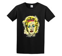 Madonna Celebration - Camiseta informal para hombre, 100 % algodón, talla L, color negro, Negro