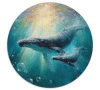 Madre Ballena jorobada y su cría Rompecabezas para Adultos || 1000pcs (67.5x67.5cm) Juegos EduGatoivos De Decoración del Hogar